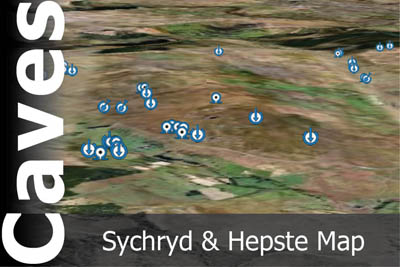 Sychryd and Hepste Caves Map