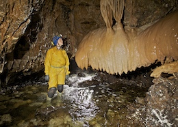 Formations near the sump - Bridge Cave