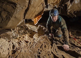 Final gour passage - Ogof Gwaliau Gwynion