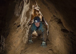 Entrance crawls - Ogof Gwaliau Gwynion