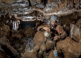 A break from digging - Ogof Marros