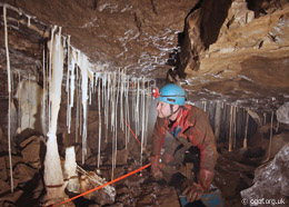 Formations in Slalom Passage - Ogof Capel