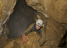 A climb in the Main Passage - Ogof Pasg