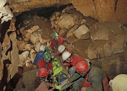 Rescue Practive - Near the Entrance - Ogof Tarddiad Rhymney