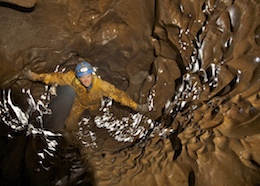 4m pot near upstream sump - Tooth Cave