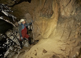 Formations near the sump - White Lady Cave